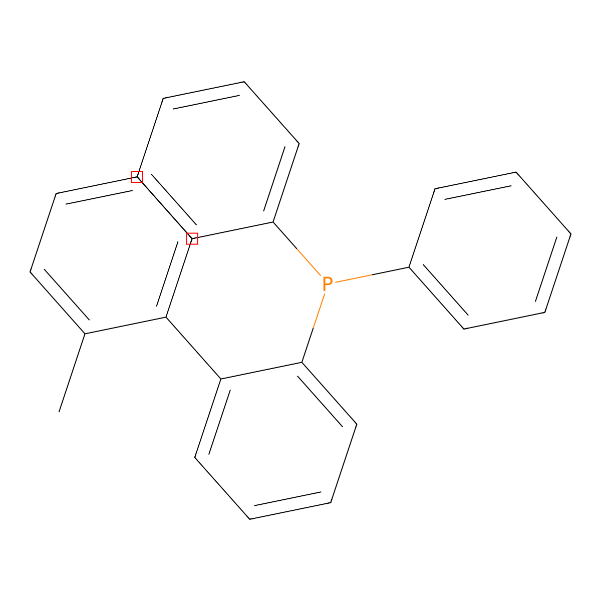 (2'-Methyl-[1,1'-biphenyl]-2-yl)diphenylphosphine molecular structure, CAS 402822-72-4