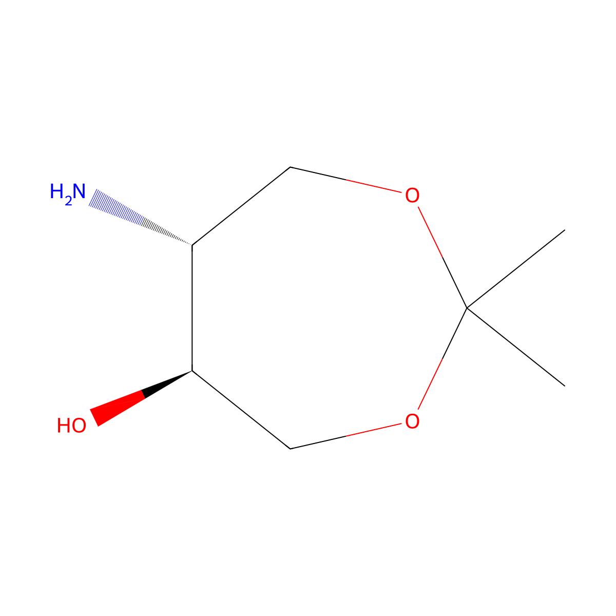 (5S,6R)-6-amino-2,2-dimethyl-1,3-dioxepan-5-ol molecular structure, CAS 402829-41-8