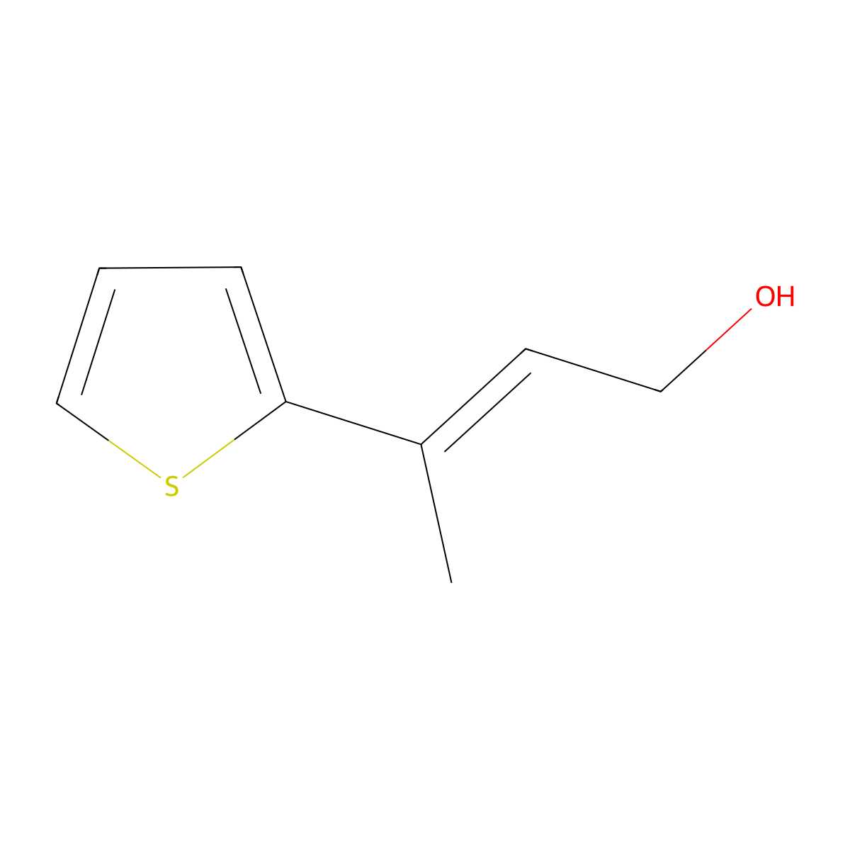 3-(Thiophen-2-yl)but-2-en-1-ol molecular structure, CAS 40283-36-1