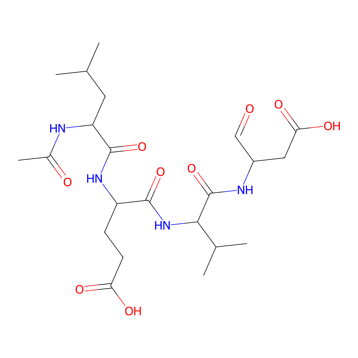 Ac-LEVD-CHO molecular structure, CAS 402832-01-3
