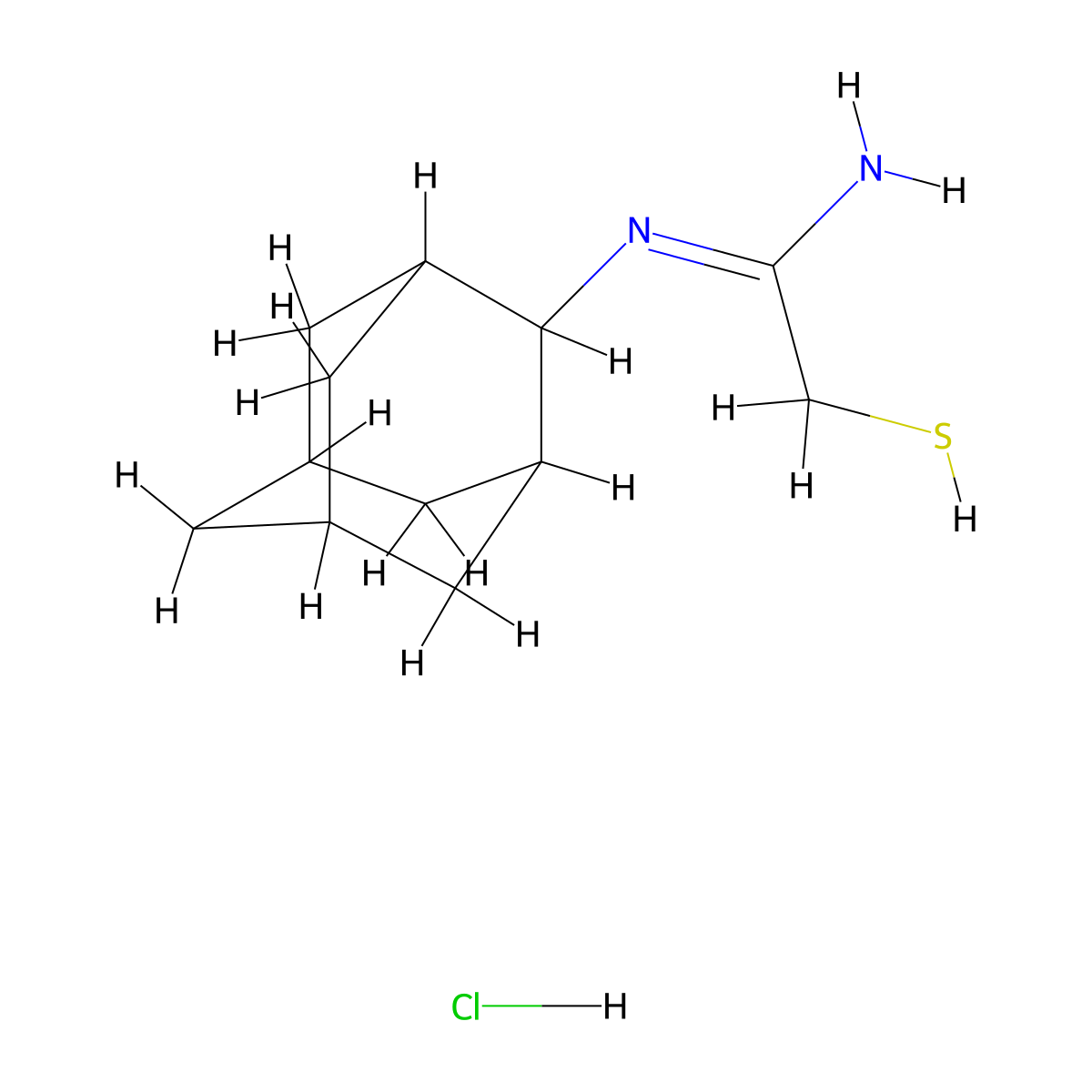 Acetamidine, N-(2-adamantyl)-2-mercapto-, hydrochloride molecular structure, CAS 40284-08-0