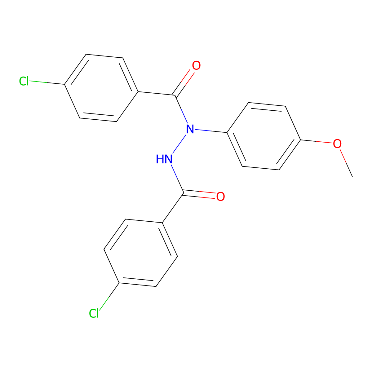 4-Chloro-2-(4-chlorobenzoyl)-1-(4-methoxyphenyl)hydrazide Benzoic Acid molecular structure, CAS 402849-27-8