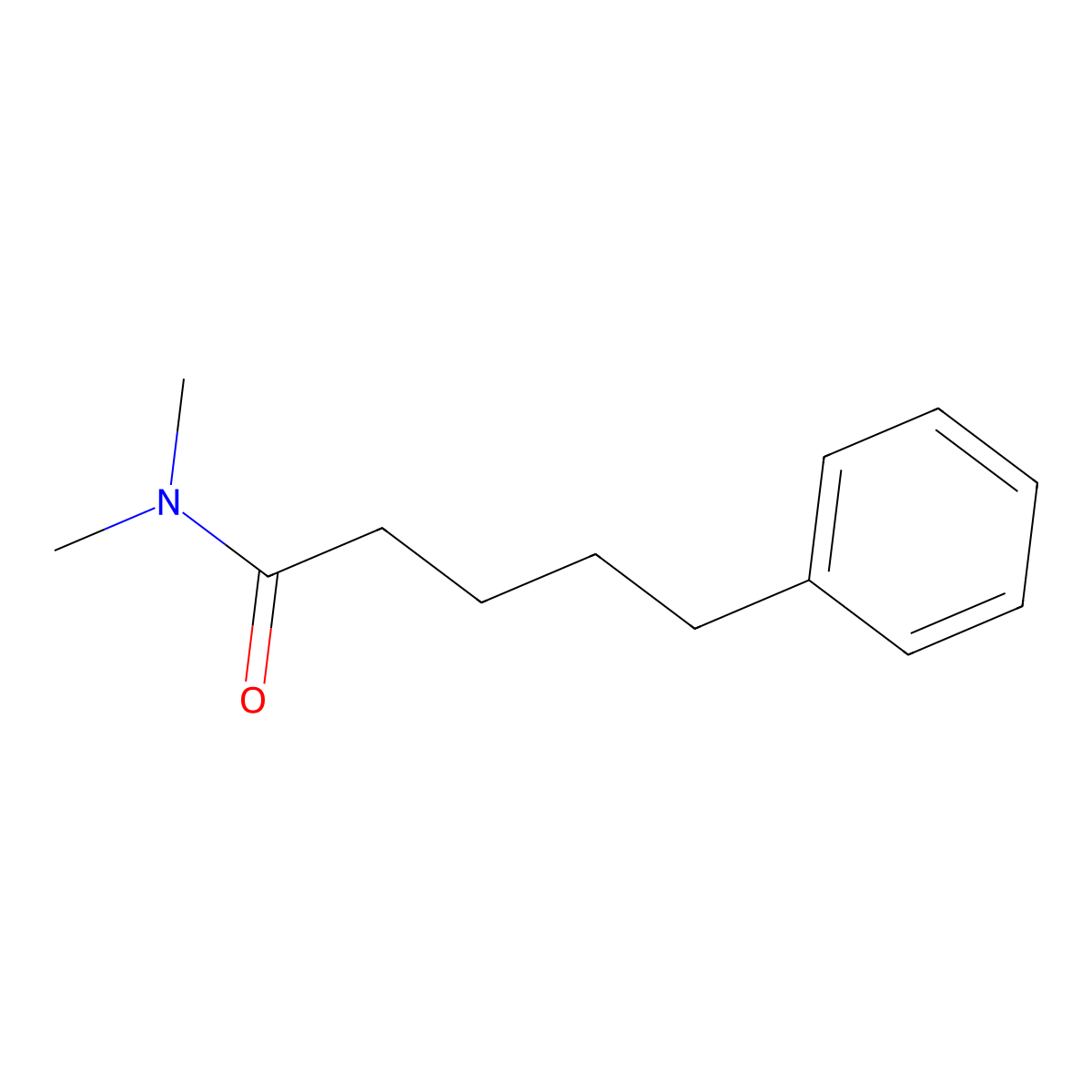 n,n-Dimethyl-5-phenylpentanamide molecular structure, CAS 40286-74-6