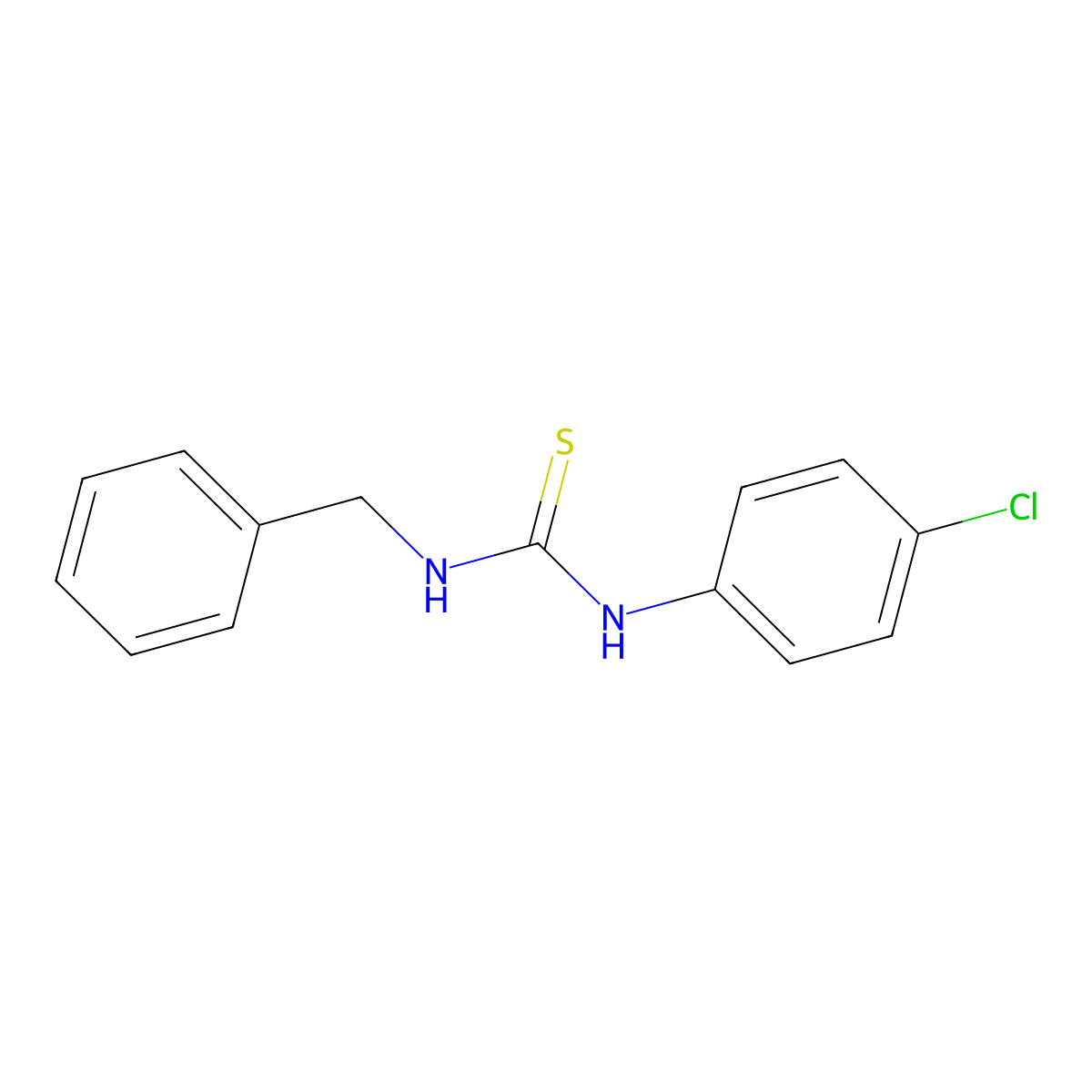 1-Benzyl-3-(4-chlorophenyl)thiourea molecular structure, CAS 40288-36-6