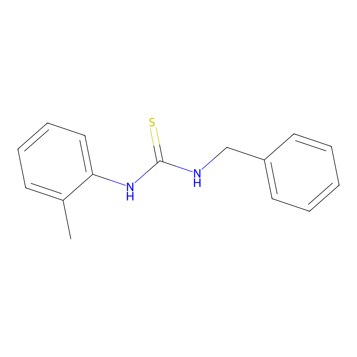 1-Benzyl-3-(2-methylphenyl)thiourea molecular structure, CAS 40288-37-7