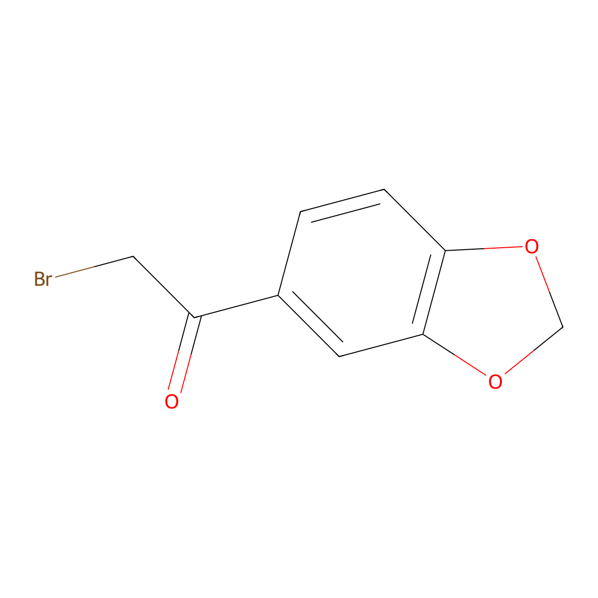 1-(1,3-Dioxaindan-5-yl)-2-bromoethan-1-one molecular structure, CAS 40288-65-1