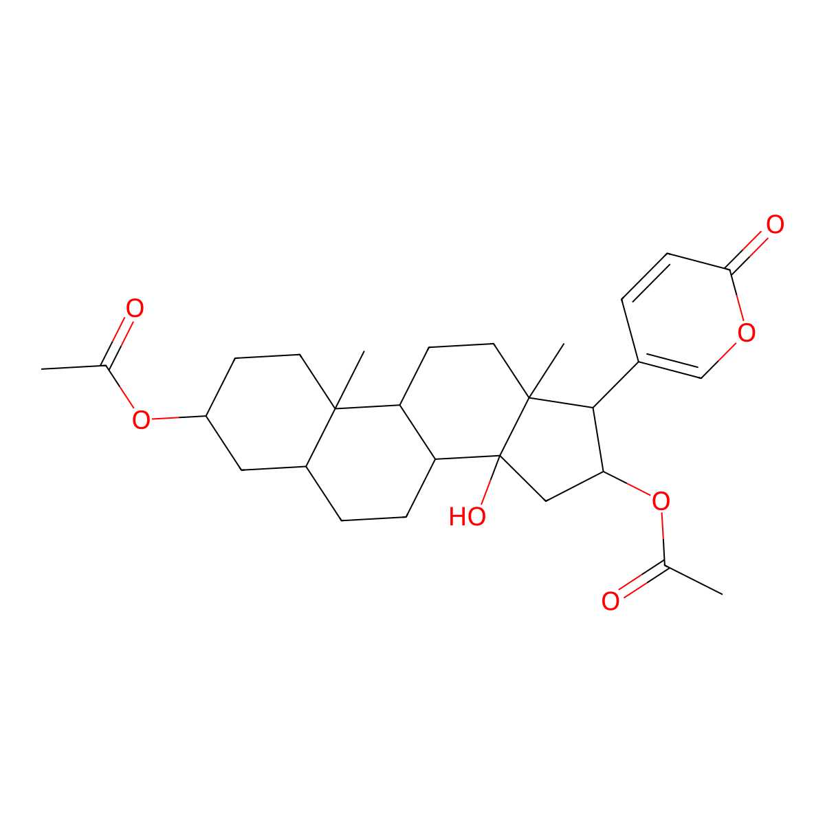 Bufotalin 3-acetate molecular structure, CAS 4029-69-0