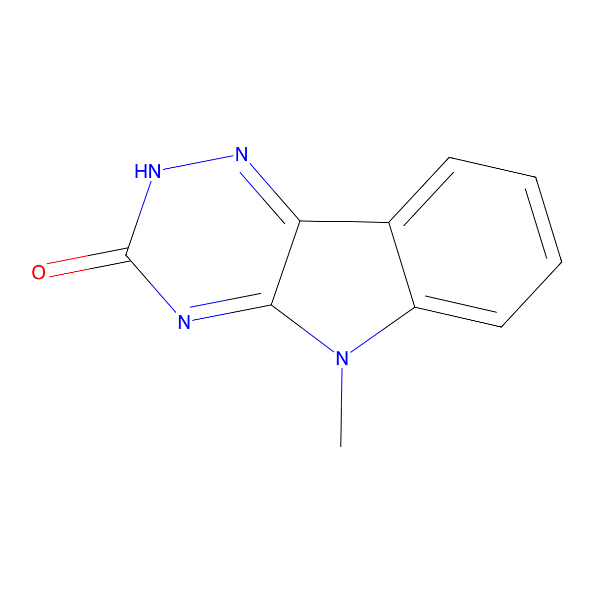 5-Methyl-5H-[1,2,4]triazino[5,6-b]indol-3-ol molecular structure, CAS 4029-93-0