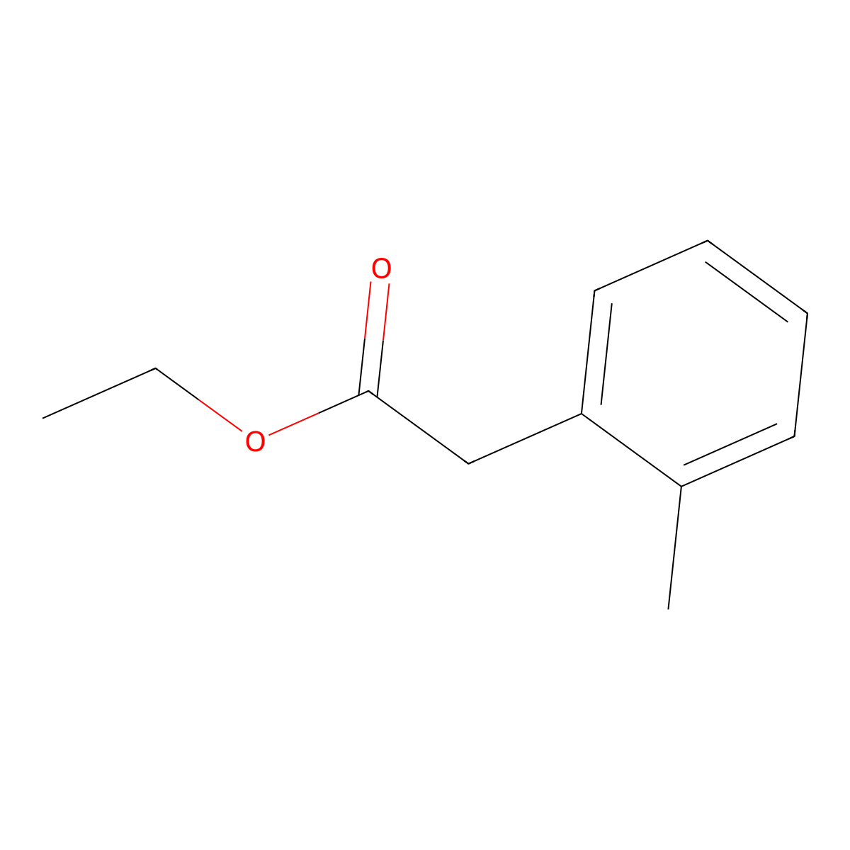 Ethyl o-tolylacetate molecular structure, CAS 40291-39-2