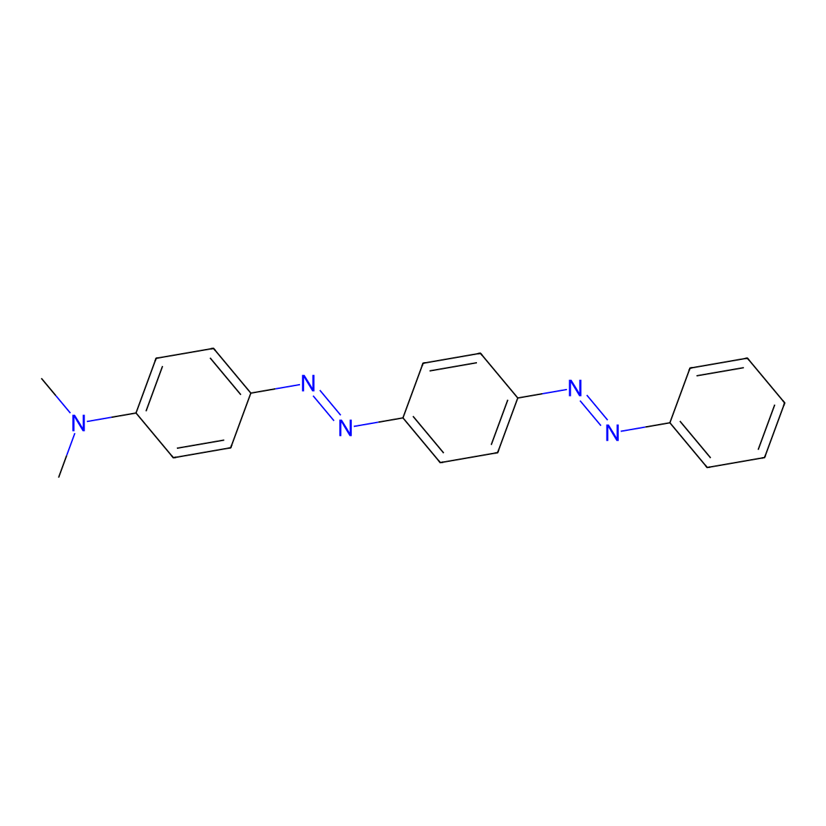 N,N-Dimethyl-4-((4-(phenylazo)phenyl)azo)aniline molecular structure, CAS 40292-01-1