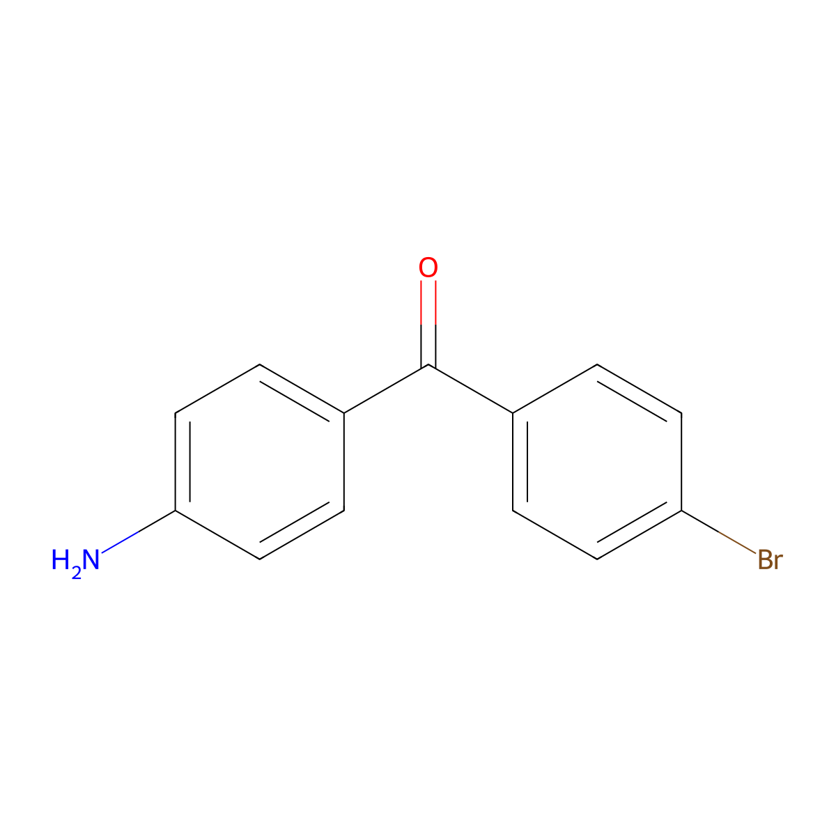(4-Aminophenyl)(4-bromophenyl)methanone molecular structure, CAS 40292-19-1