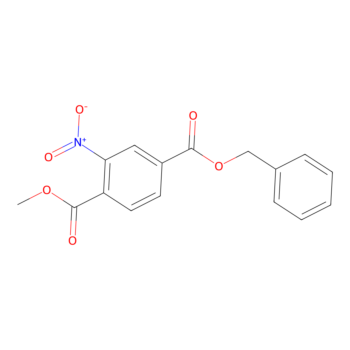 4-Benzyl 1-methyl 2-nitroterephthalate molecular structure, CAS 402925-14-8