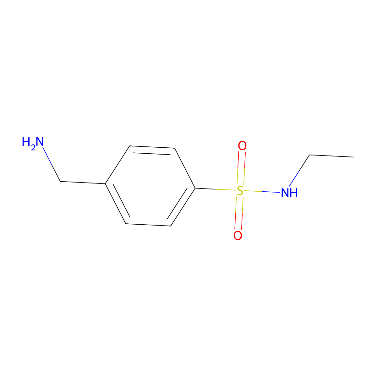 4-(aminomethyl)-N-ethylbenzenesulfonamide molecular structure, CAS 402925-22-8