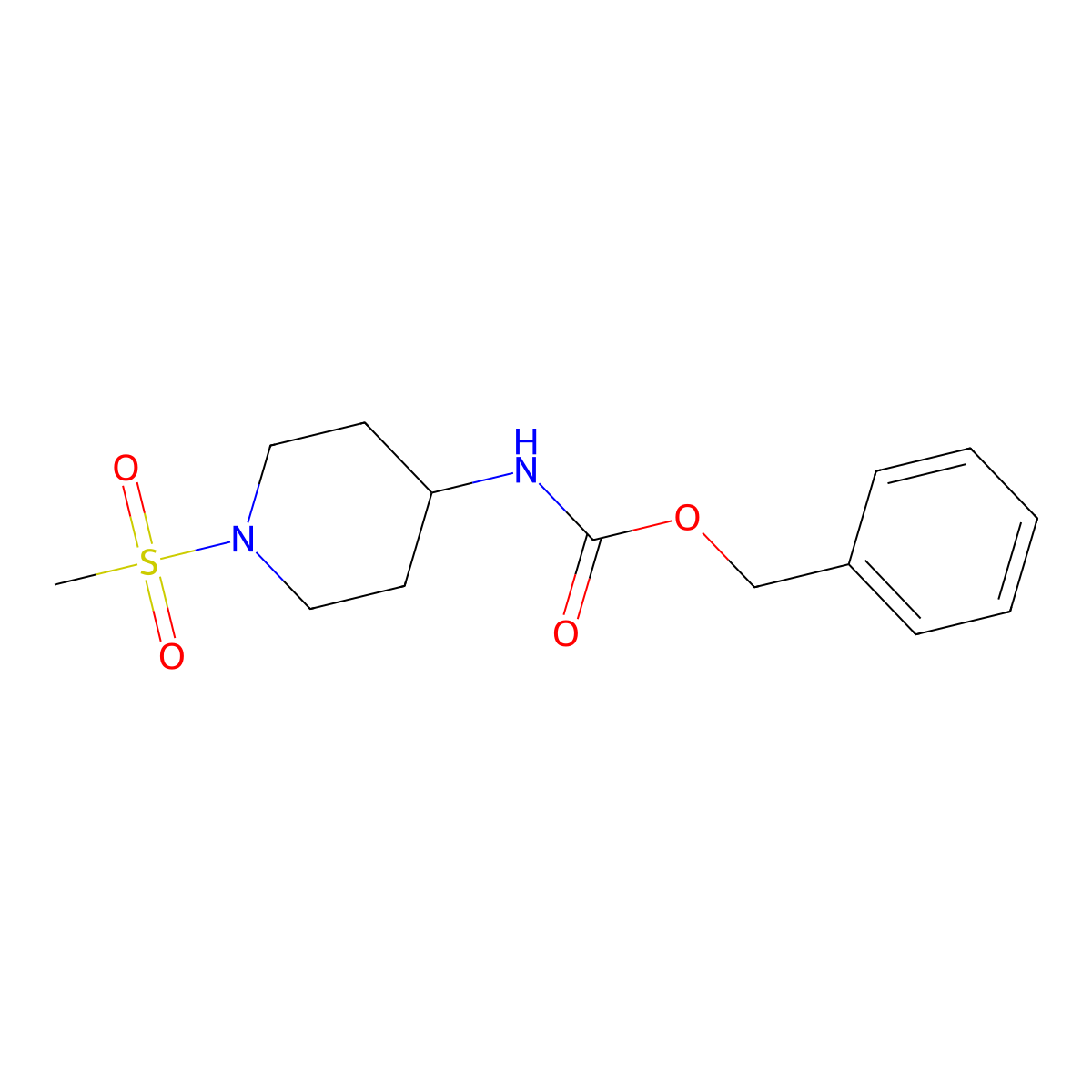 4-(Cbz-amino)-1-(methylsulfonyl)piperidine molecular structure, CAS 402927-96-2