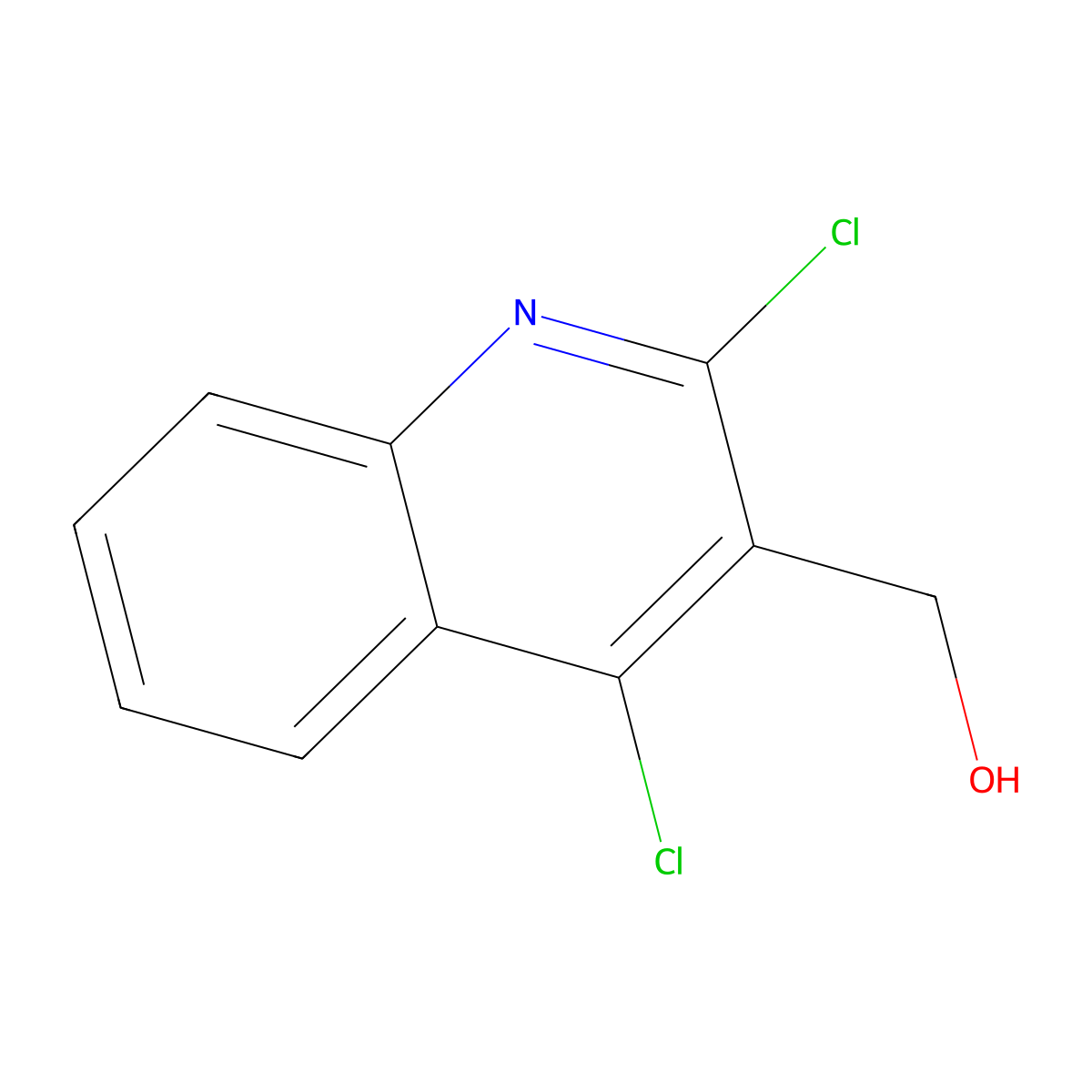 2,4-Dichloro-3-quinolinemethanol molecular structure, CAS 402928-14-7