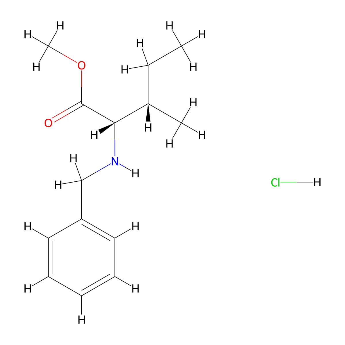 N-Benzyl-L-isoleucine methyl ester hcl molecular structure, CAS 402929-56-0