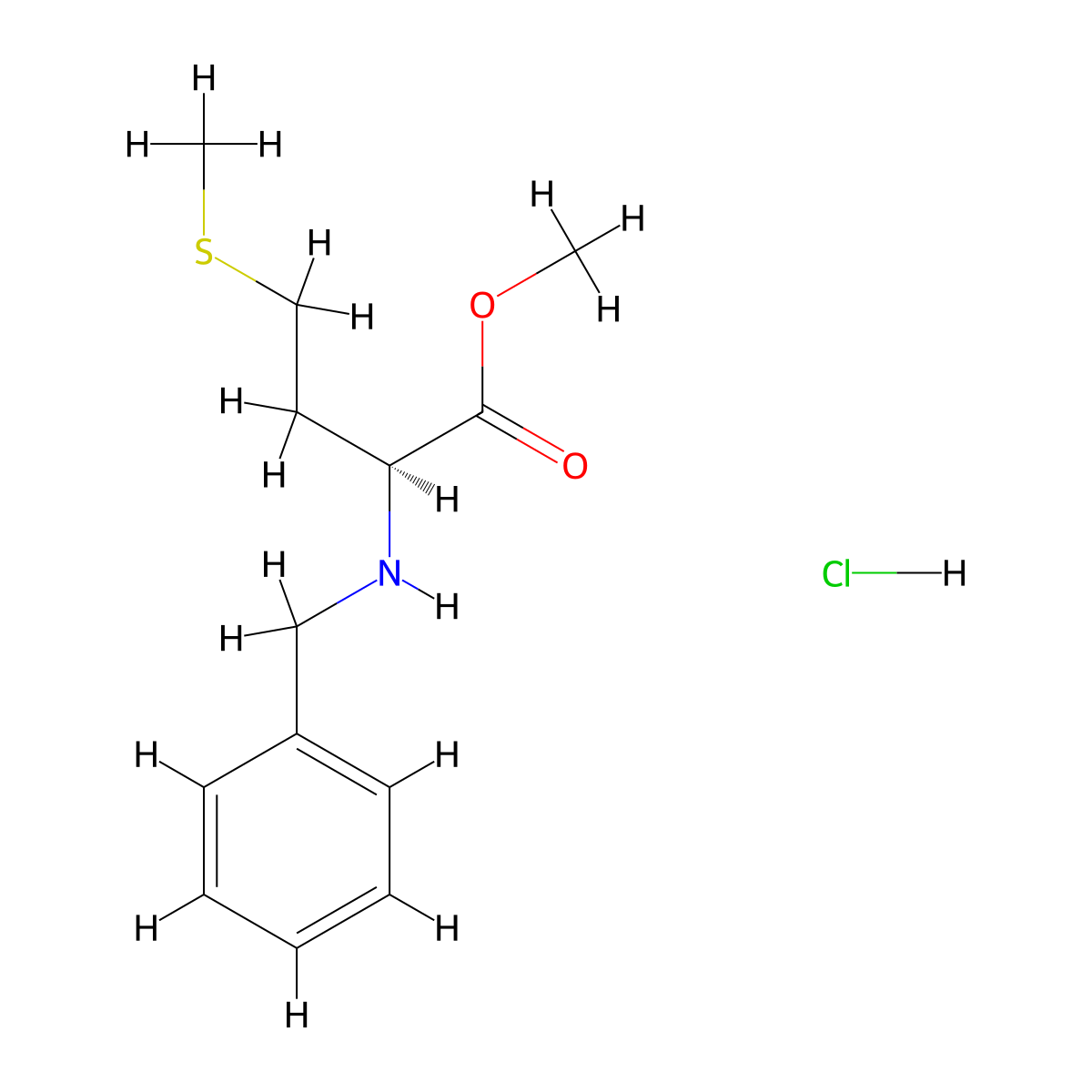 (S)-Methyl 2-(benzylamino)-4-(methylthio)butanoate hydrochloride molecular structure, CAS 402929-60-6