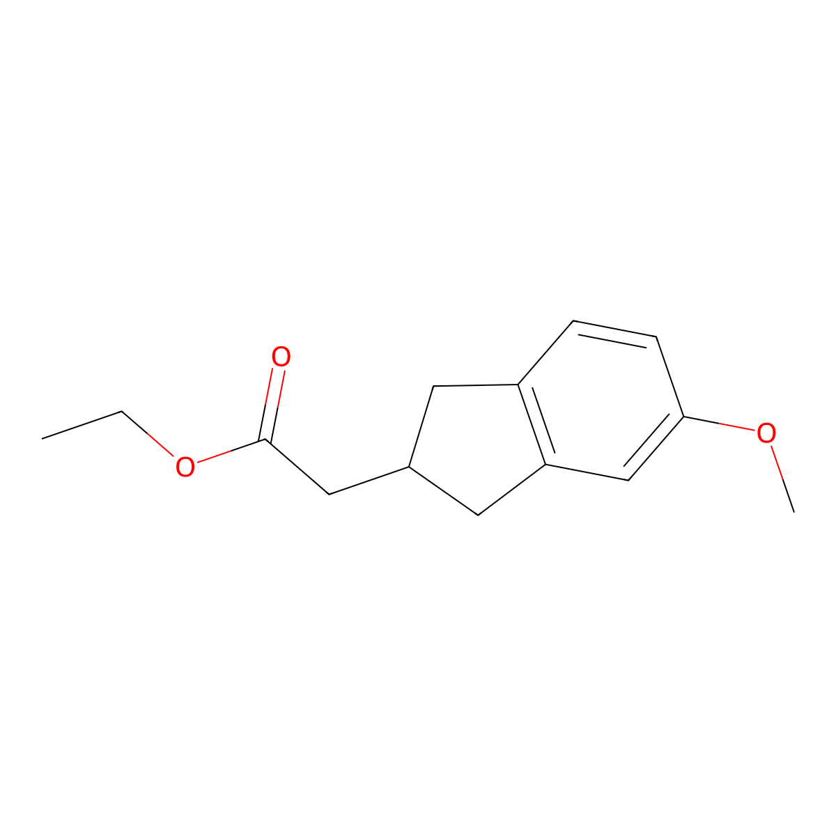 Ethyl 2-(5-methoxy-2,3-dihydro-1H-inden-2-yl)acetate molecular structure, CAS 402933-34-0