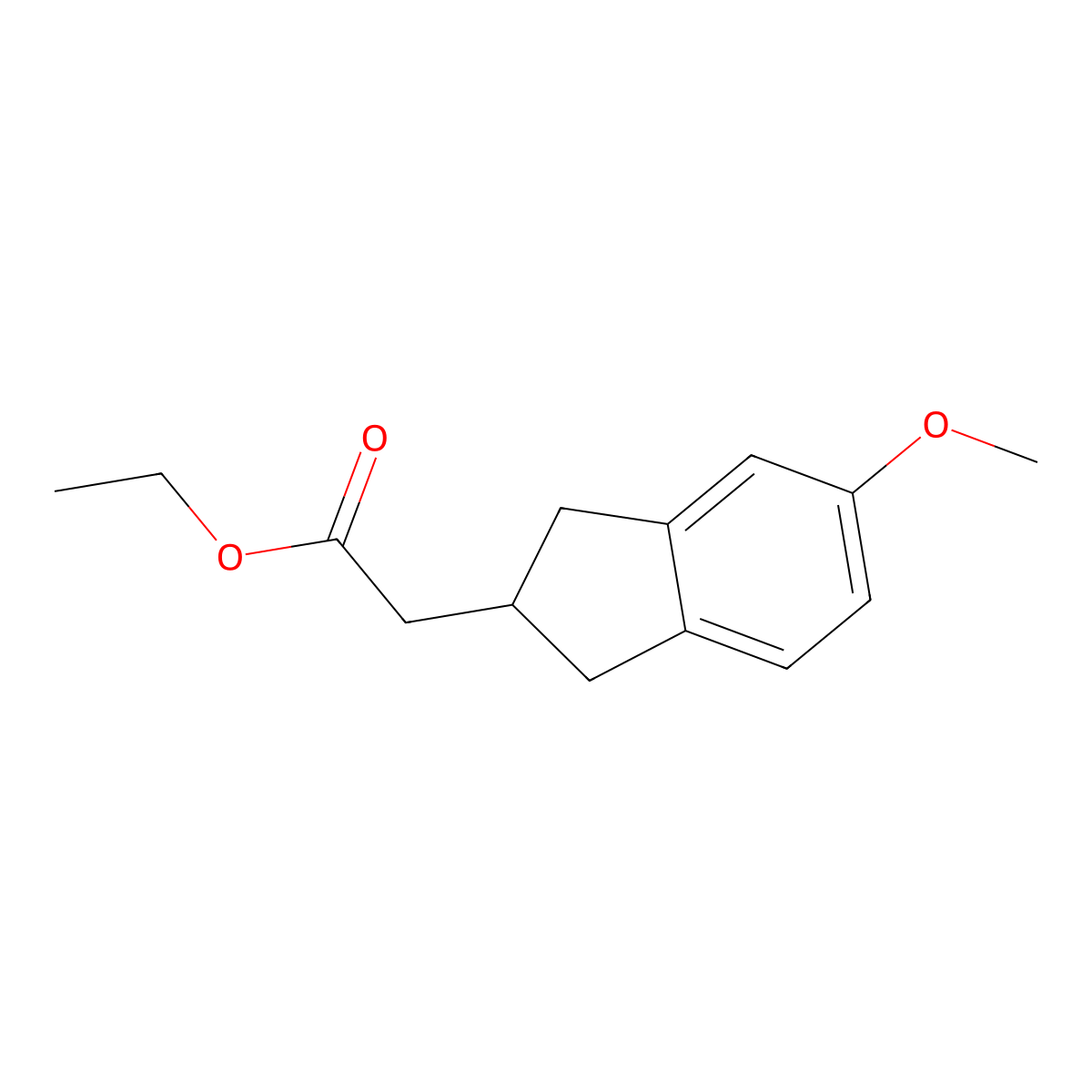 Ethyl 2-(5-methoxy-2,3-dihydro-1H-inden-2-yl)acetate molecular structure, CAS 402933-34-0