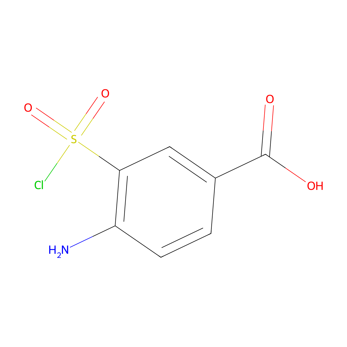 4-Amino-3-(chlorosulfonyl)benzoic acid molecular structure, CAS 402934-50-3