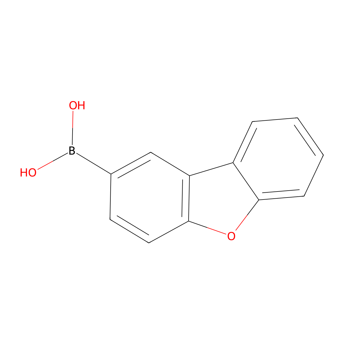 Dibenzo(b,d)furan-2-ylboronic Acid (contains varying amounts of Anhydride) molecular structure, CAS 402936-15-6