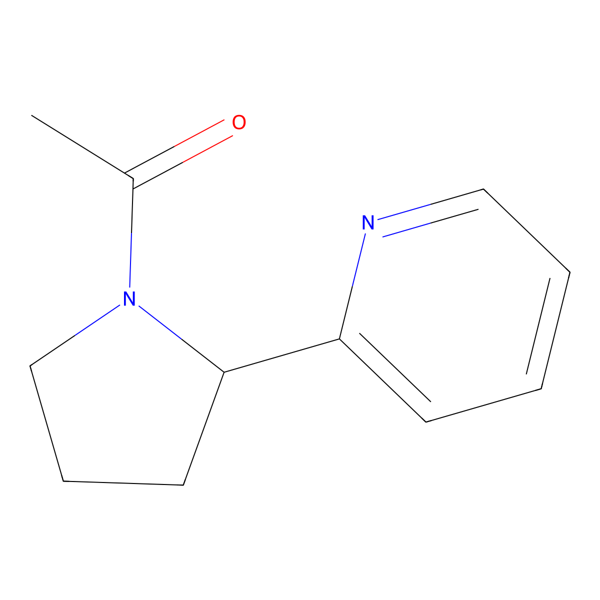 1-(2-(Pyridin-2-yl)pyrrolidin-1-yl)ethanone molecular structure, CAS 402937-53-5