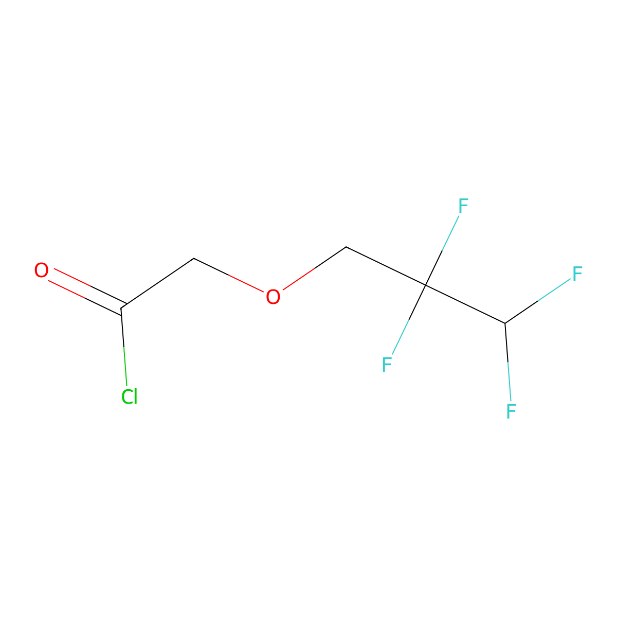 (2,2,3,3-Tetrafluoropropoxy)acetyl chloride molecular structure, CAS 402939-69-9