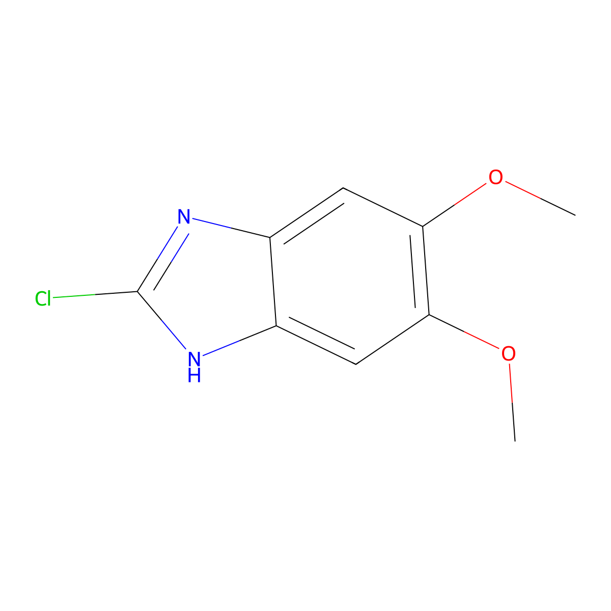2-Chloro-5,6-dimethoxy-1H-benzo[d]imidazole molecular structure, CAS 40294-34-6
