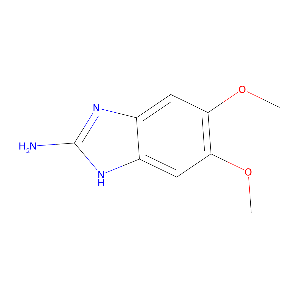 5,6-Dimethoxy-1H-benzimidazol-2-amine molecular structure, CAS 40294-35-7