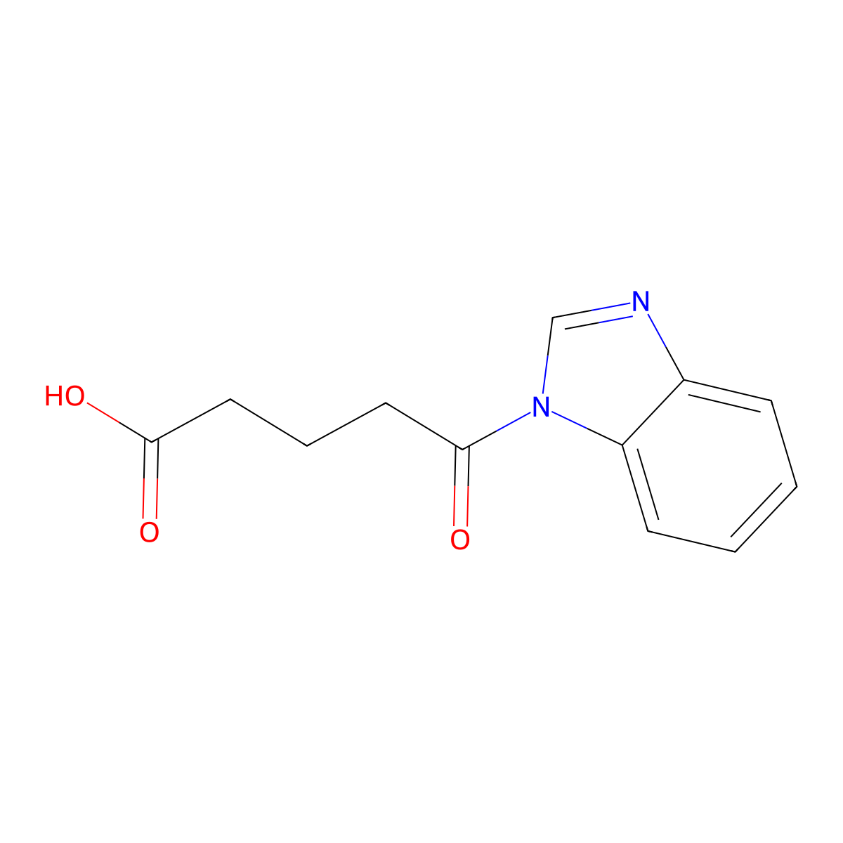 5-Benzoimidazol-1-yl-5-oxo-pentanoic acid molecular structure, CAS 402944-72-3