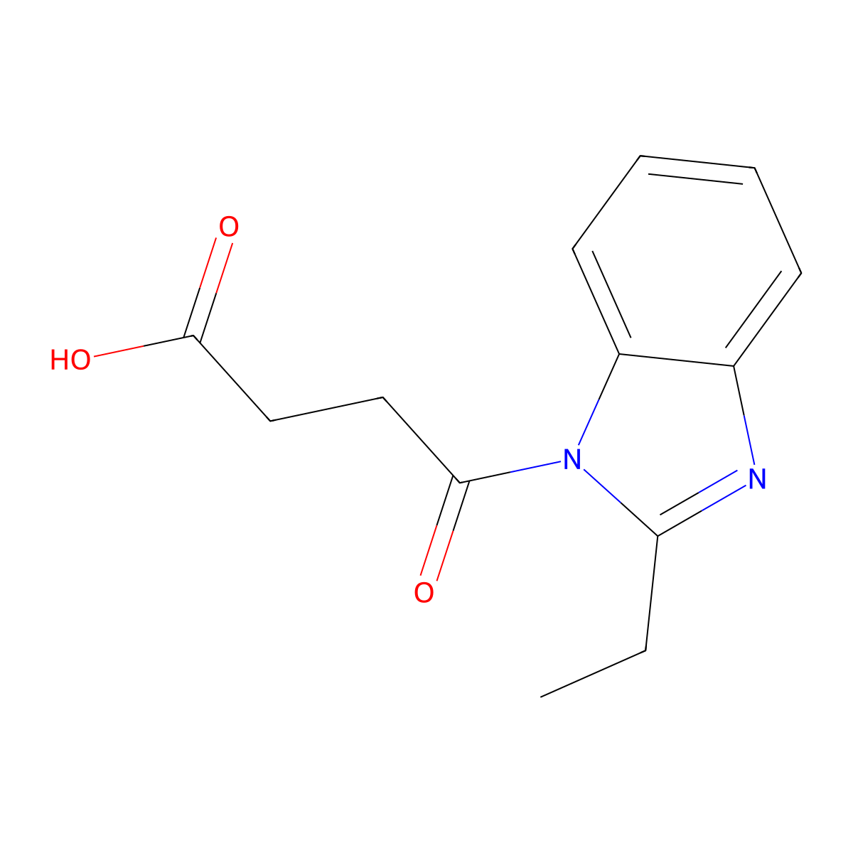4-(2-Ethyl-benzoimidazol-1-yl)-4-oxo-butyric acid molecular structure, CAS 402944-83-6