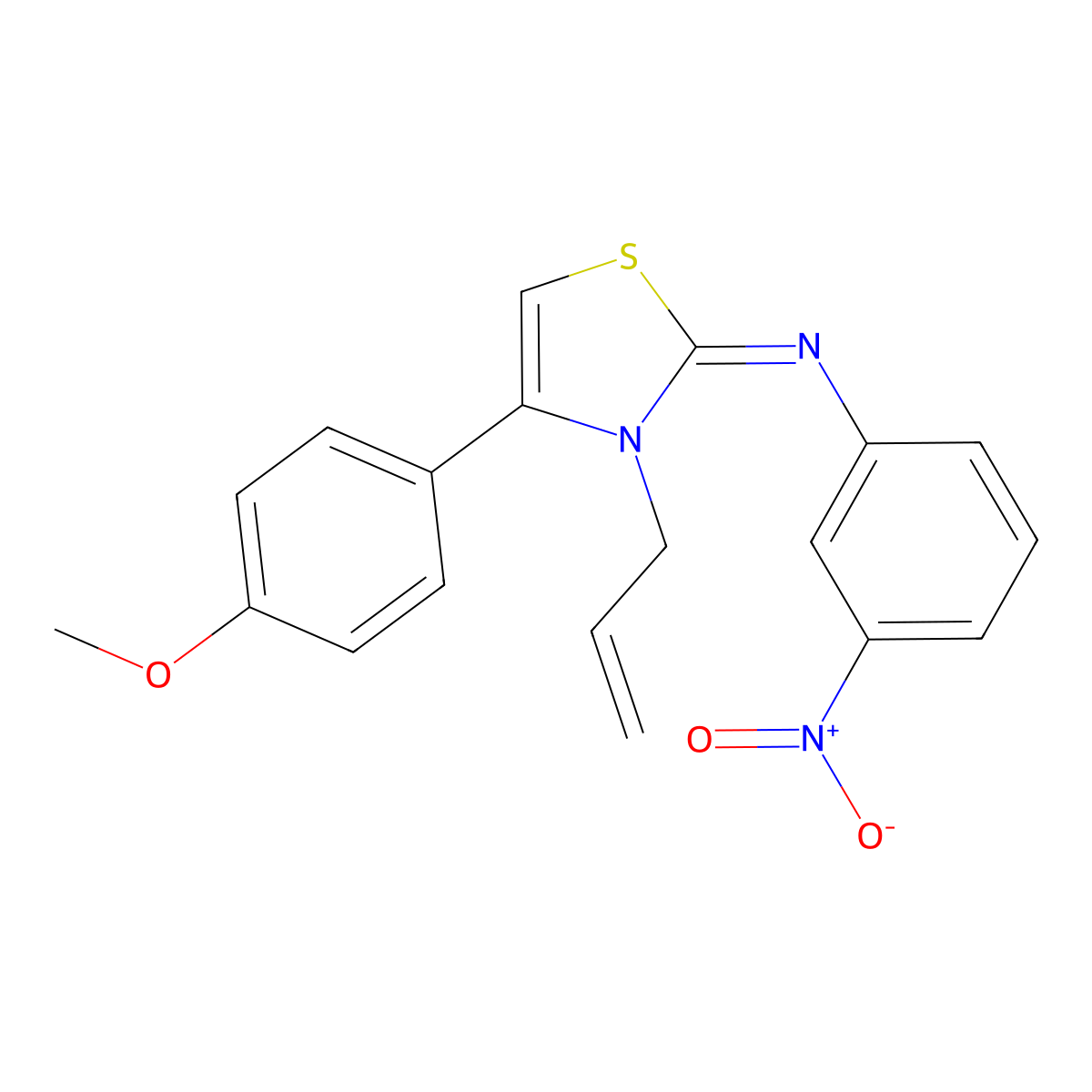 (Z)-N-(3-allyl-4-(4-methoxyphenyl)thiazol-2(3H)-ylidene)-3-nitroaniline molecular structure, CAS 402945-37-3