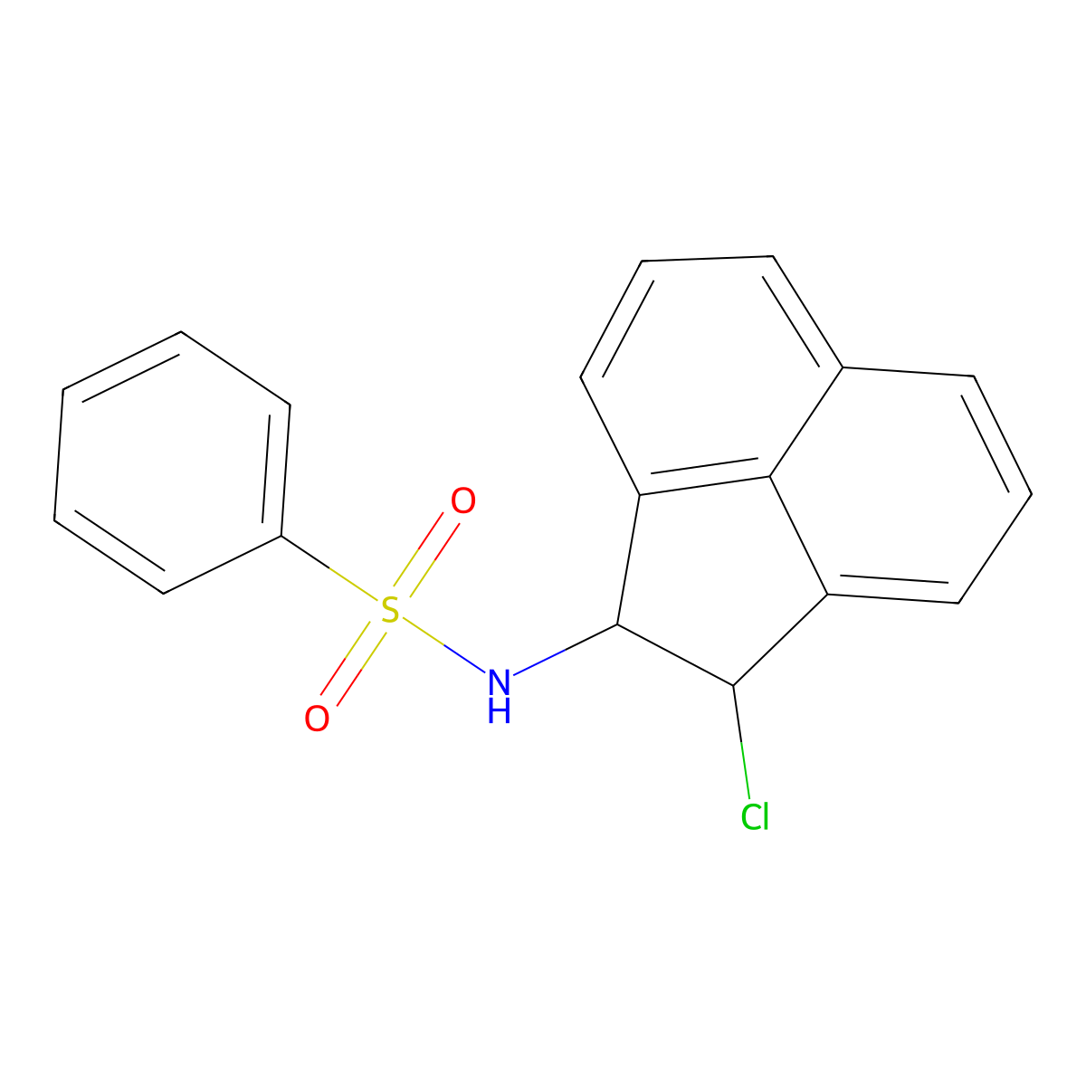 N-(2-chloro-1,2-dihydroacenaphthylen-1-yl)benzenesulfonamide molecular structure, CAS 402946-89-8