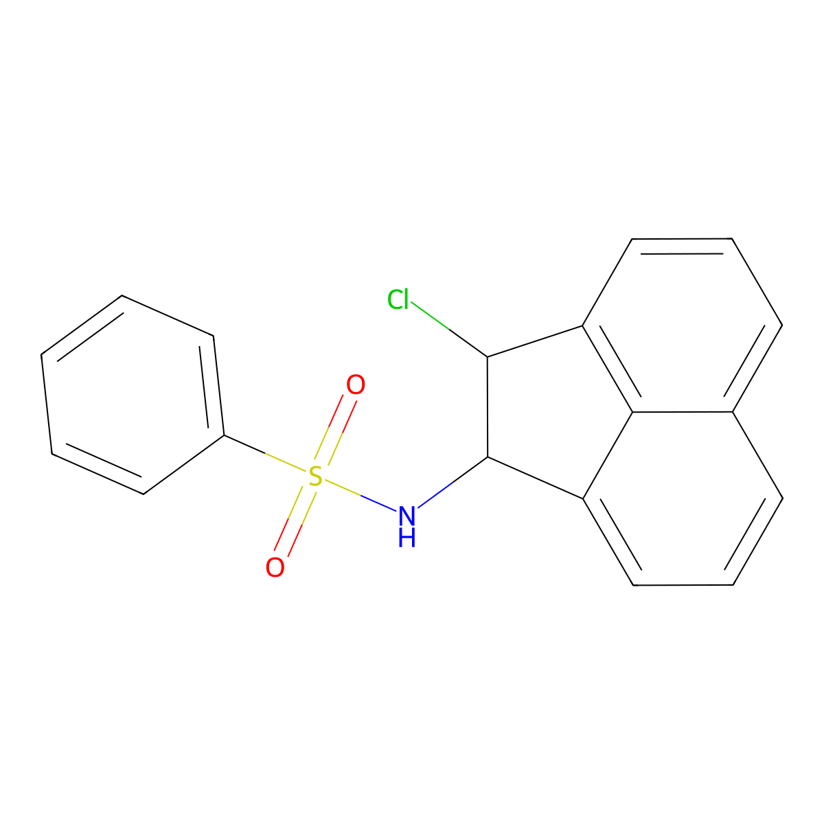 N-(2-chloro-1,2-dihydroacenaphthylen-1-yl)benzenesulfonamide molecular structure, CAS 402946-89-8