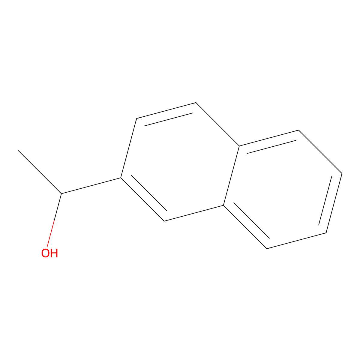 alpha-Methylnaphthalene-2-methanol molecular structure, CAS 40295-80-5