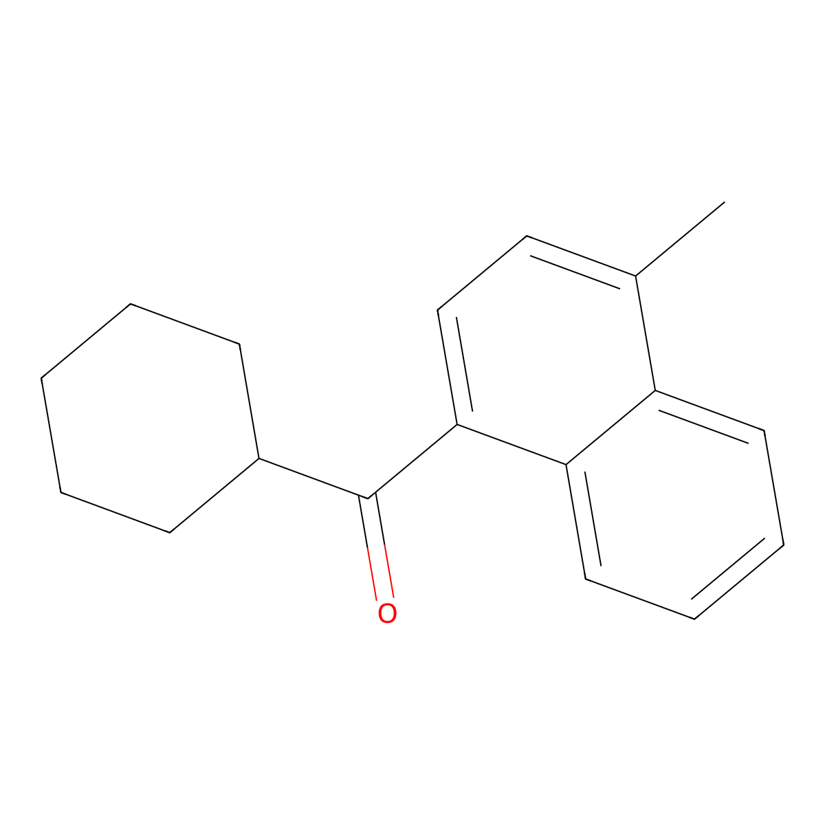 Cyclohexyl(4-methylnaphthalen-1-yl)methanone molecular structure, CAS 40295-89-4