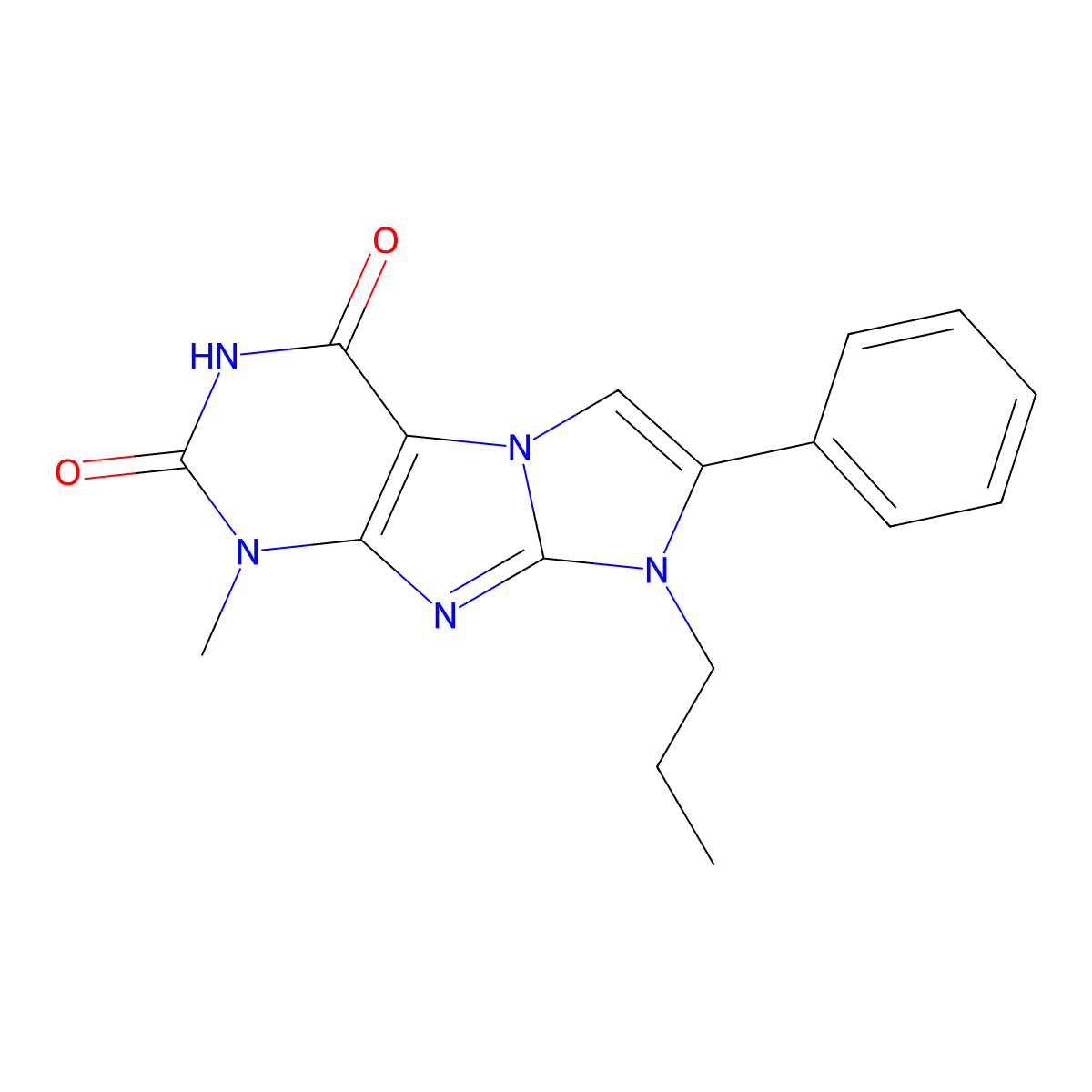4-Methyl-7-phenyl-6-propylpurino[7,8-a]imidazole-1,3-dione molecular structure, CAS 402952-01-6