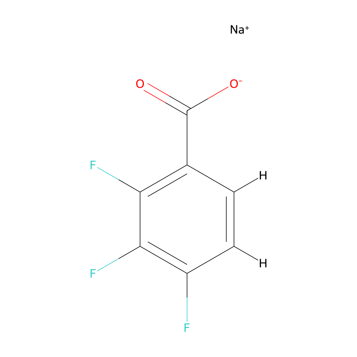 Benzoic acid, 2,3,4-trifluoro-, sodium salt (1:1) molecular structure, CAS 402955-41-3