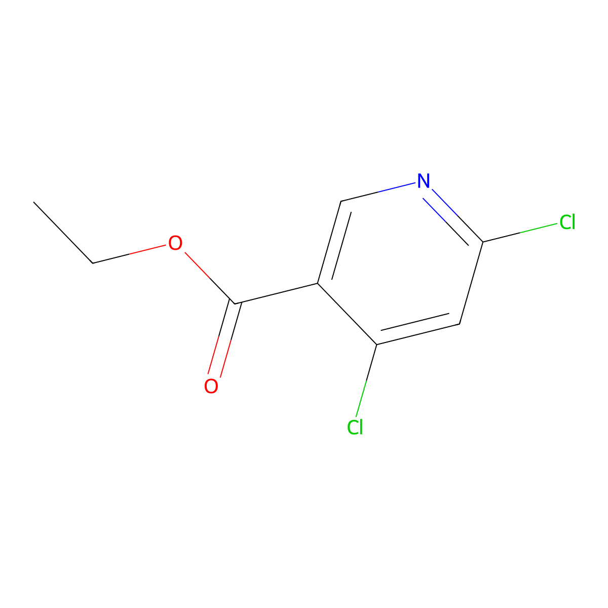 Ethyl 4,6-dichloropyridine-3-carboxylate molecular structure, CAS 40296-46-6