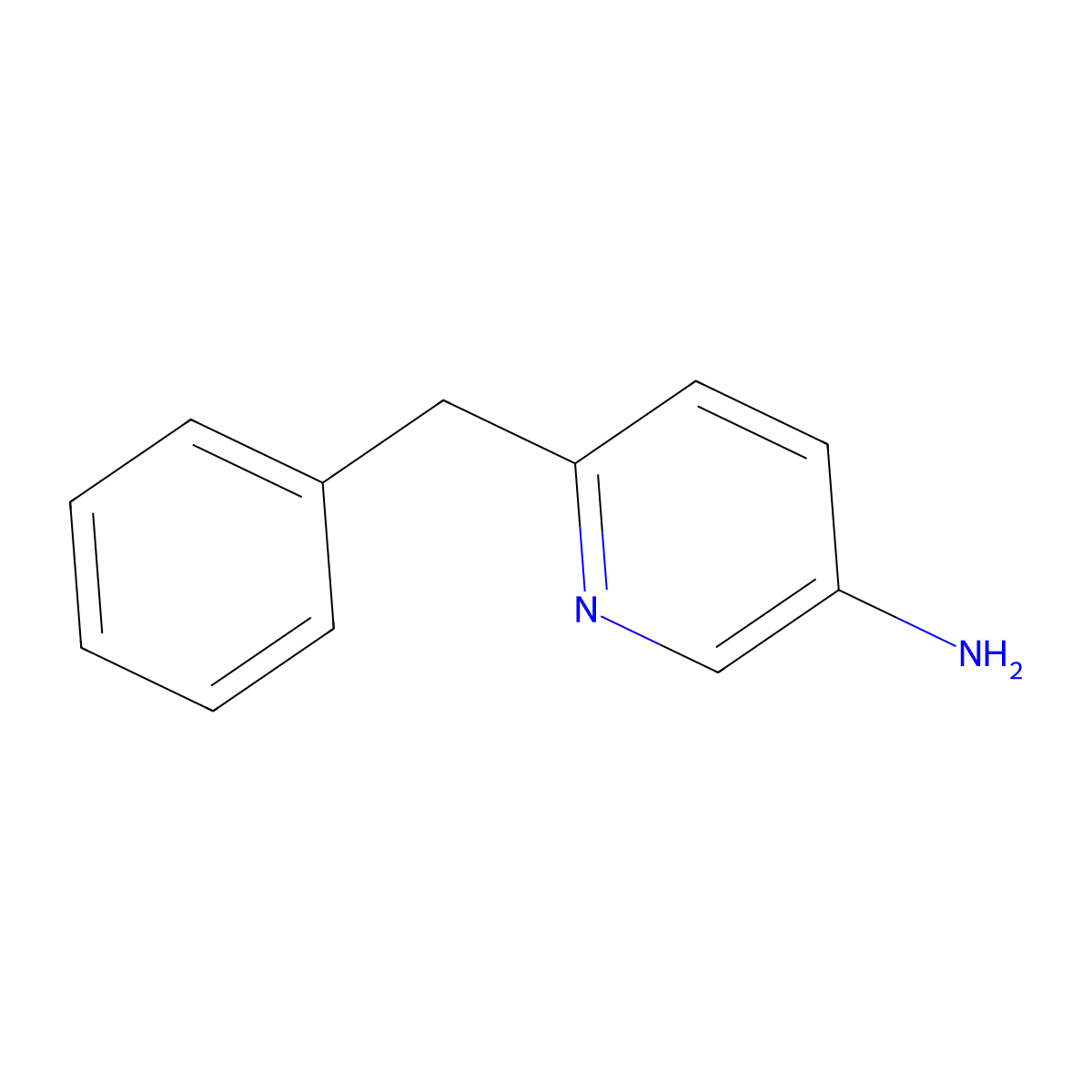 6-Benzylpyridin-3-amine molecular structure, CAS 40296-80-8