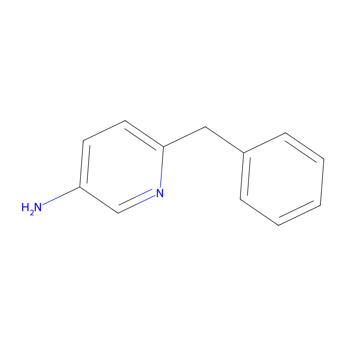 6-Benzylpyridin-3-amine molecular structure, CAS 40296-80-8