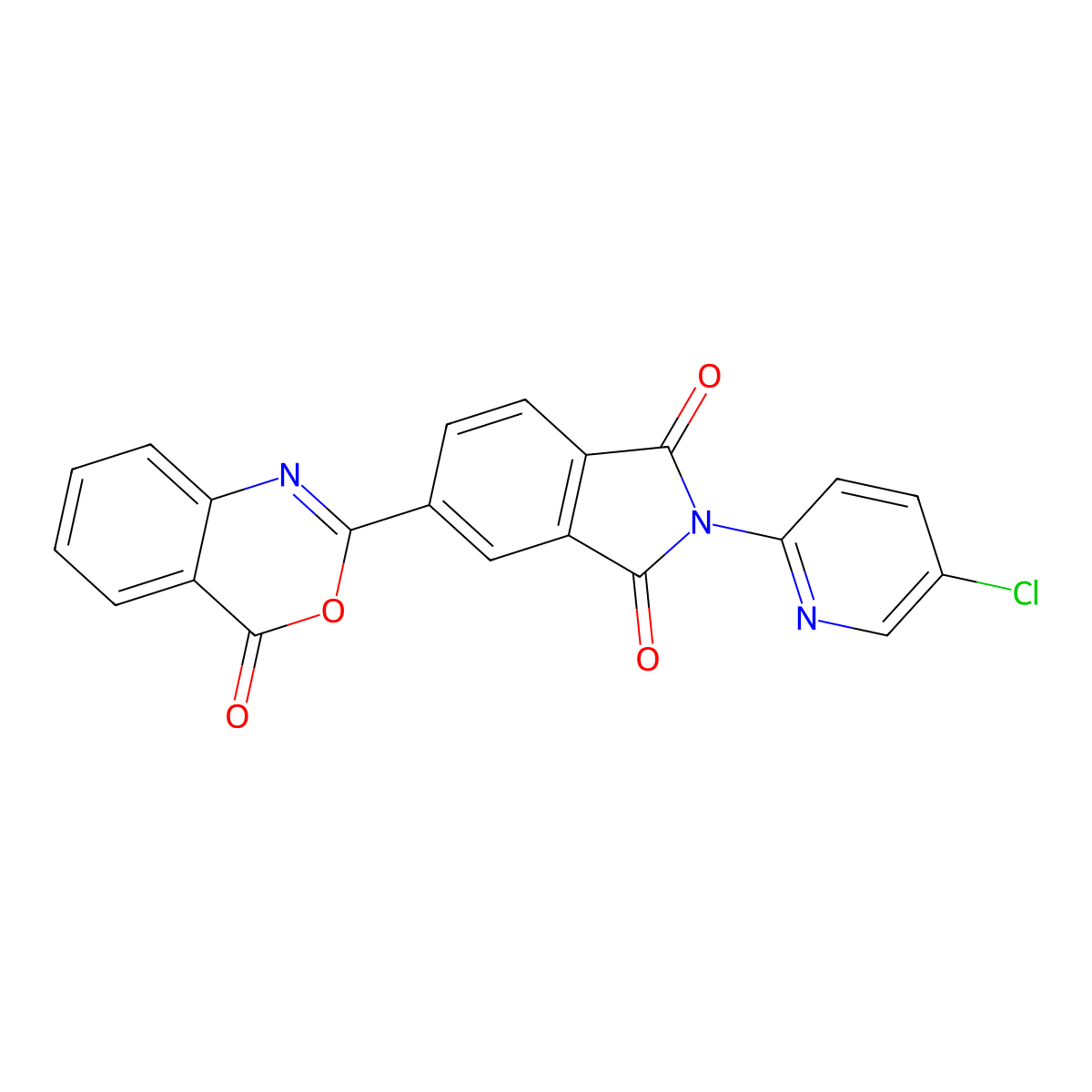 2-(5-Chloropyridin-2-yl)-5-(4-oxo-3,1-benzoxazin-2-yl)isoindole-1,3-dione molecular structure, CAS 402961-12-0