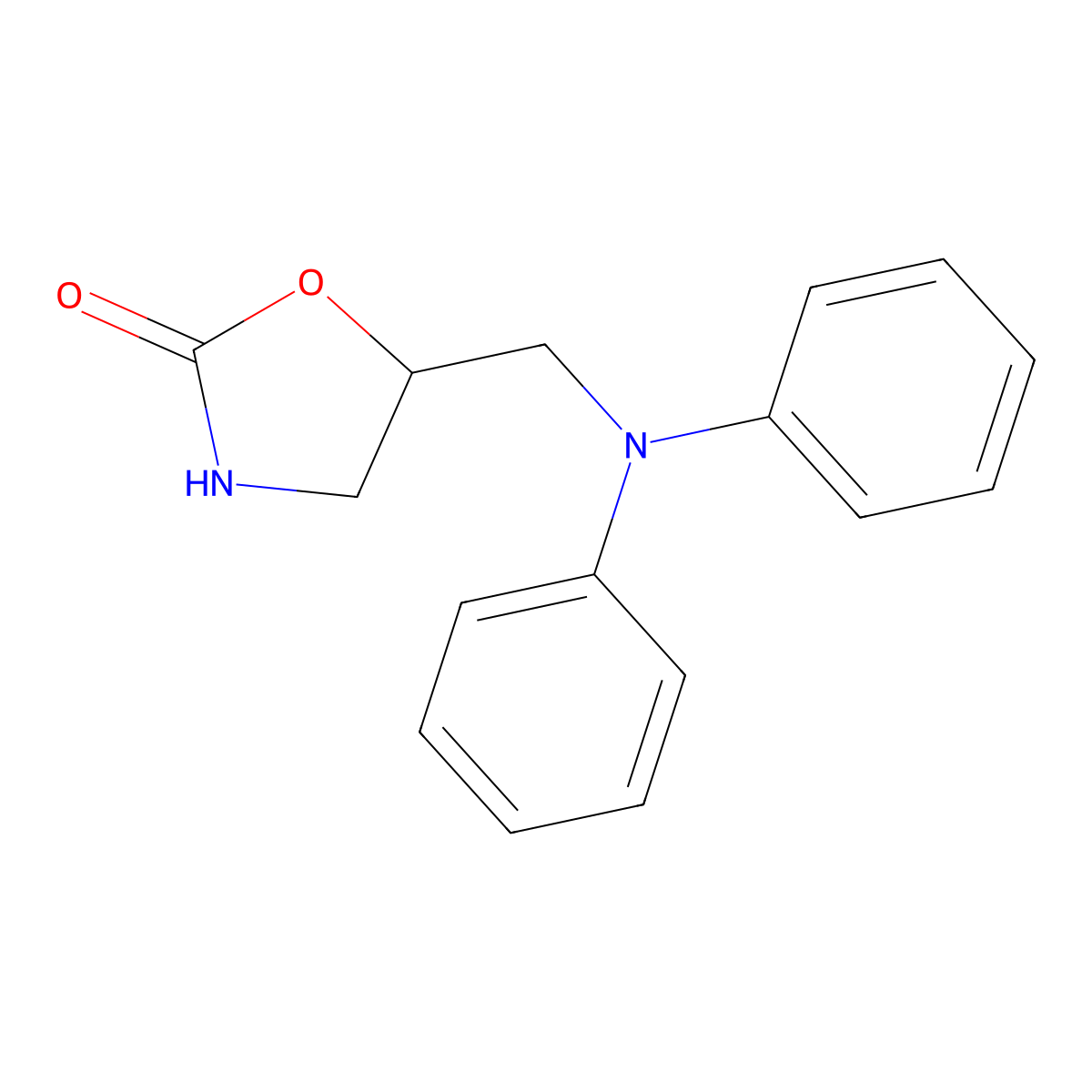 5-[(Diphenylamino)-methyl]-oxazolidin-2-one molecular structure, CAS 402961-22-2
