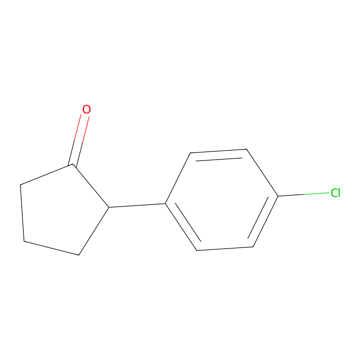 2-(4-Chlorophenyl)cyclopentan-1-one molecular structure, CAS 40297-26-5