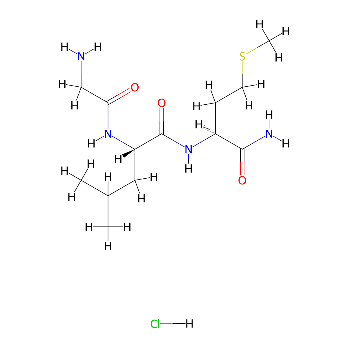 H-Gly-Leu-Met-Nh2 HCl molecular structure, CAS 40297-96-9
