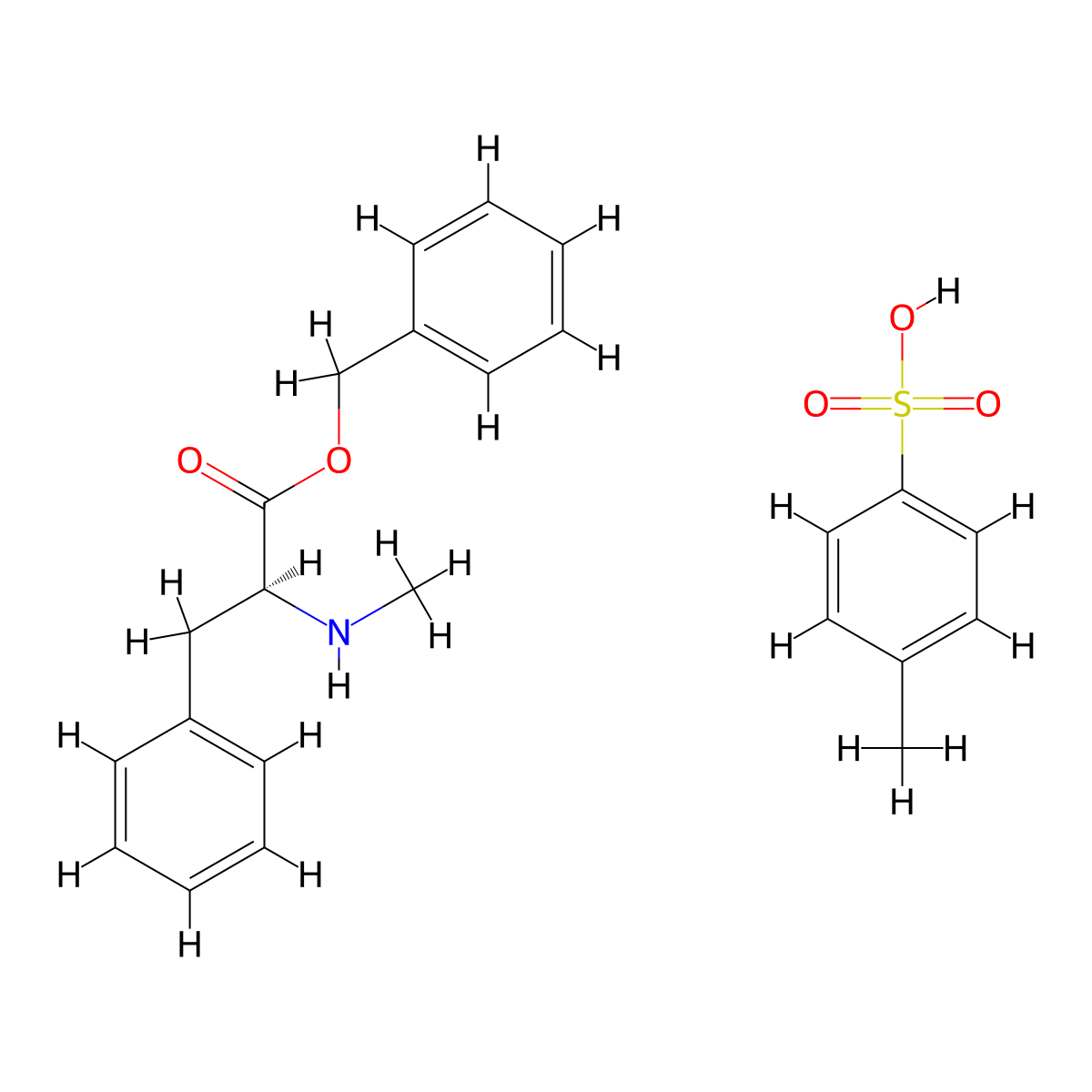 N-Me-Phe-Obzl p-Tosylate molecular structure, CAS 40298-25-7