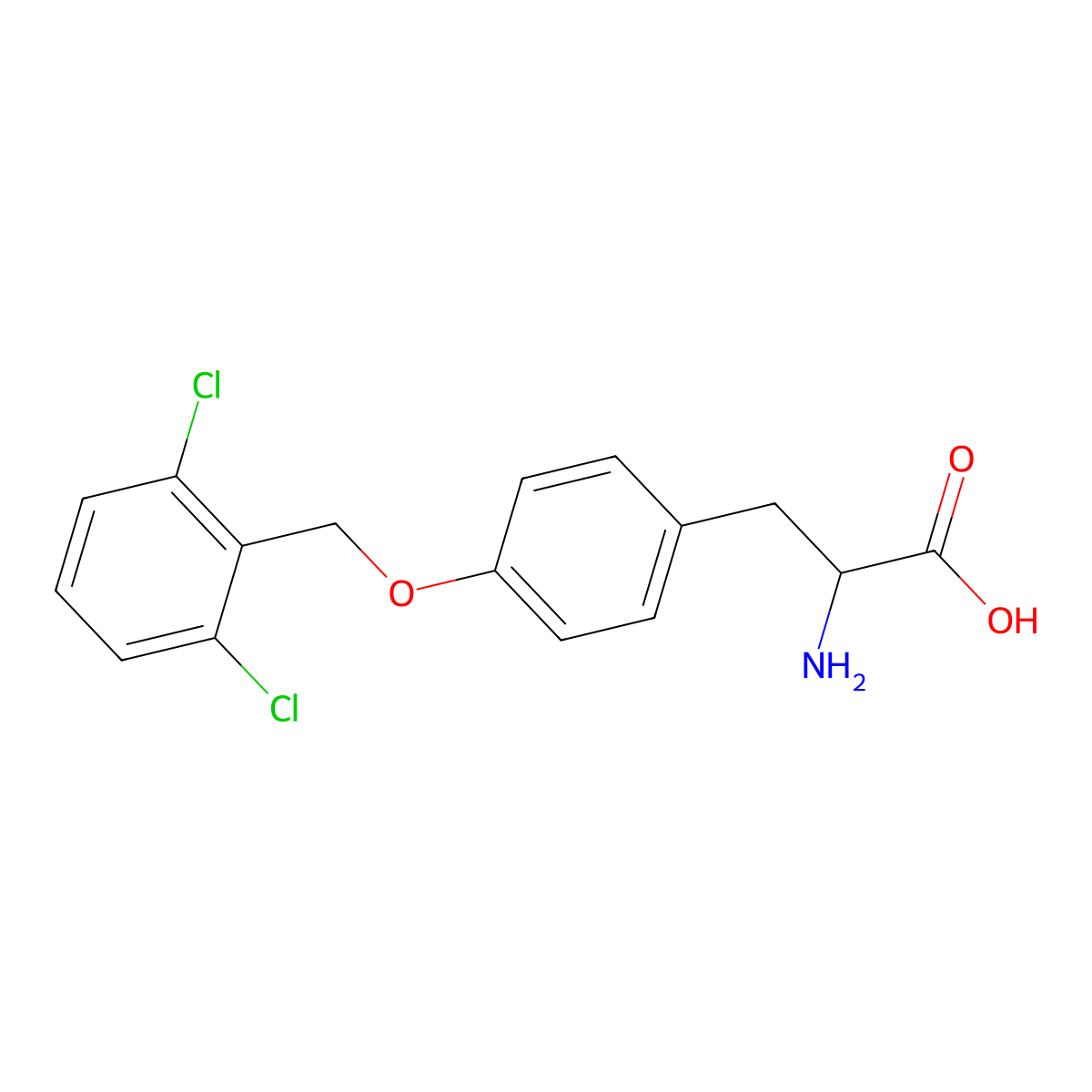 O-2,6-Dichlorobenzyl-L-tyrosine molecular structure, CAS 40298-69-9