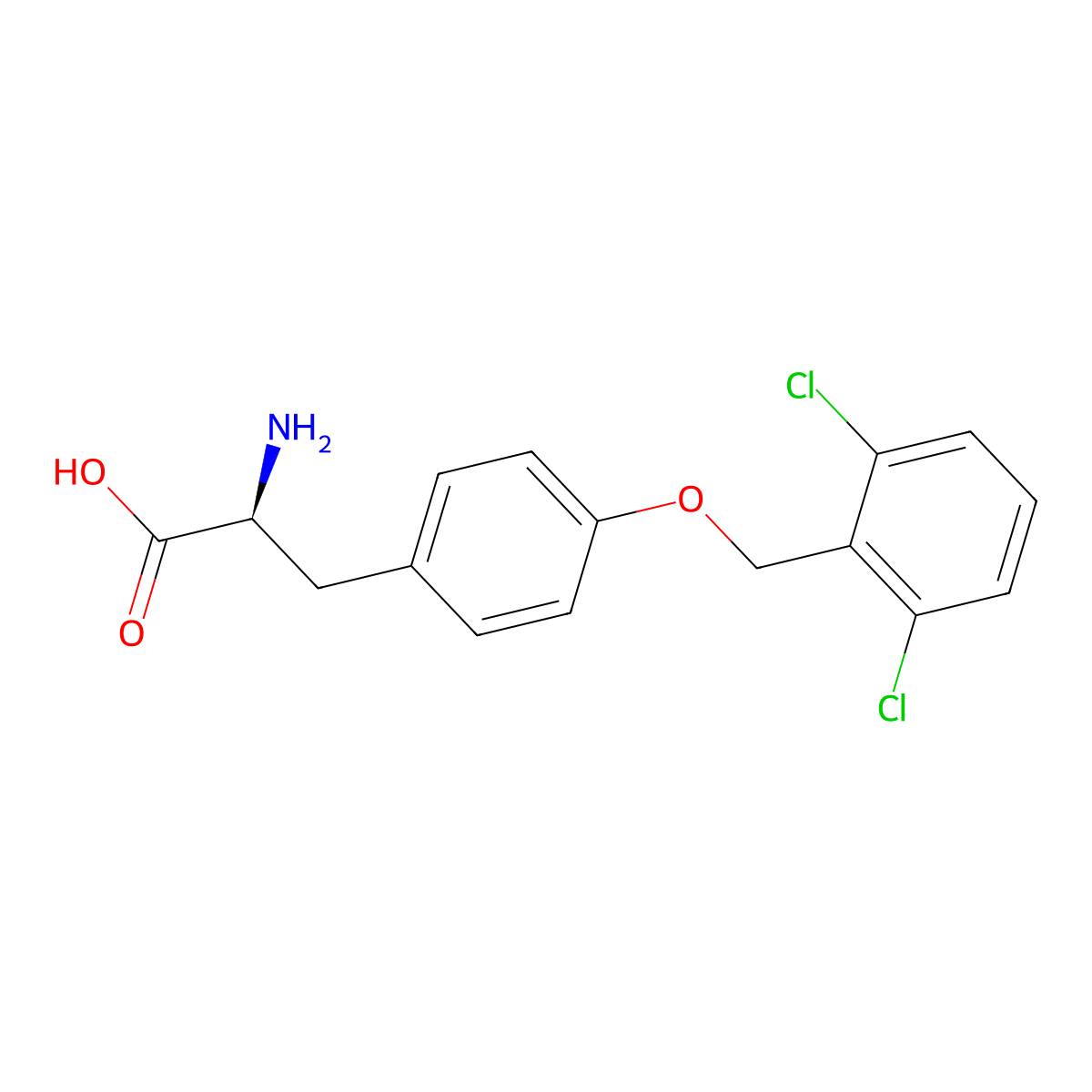 O-2,6-Dichlorobenzyl-L-tyrosine molecular structure, CAS 40298-69-9