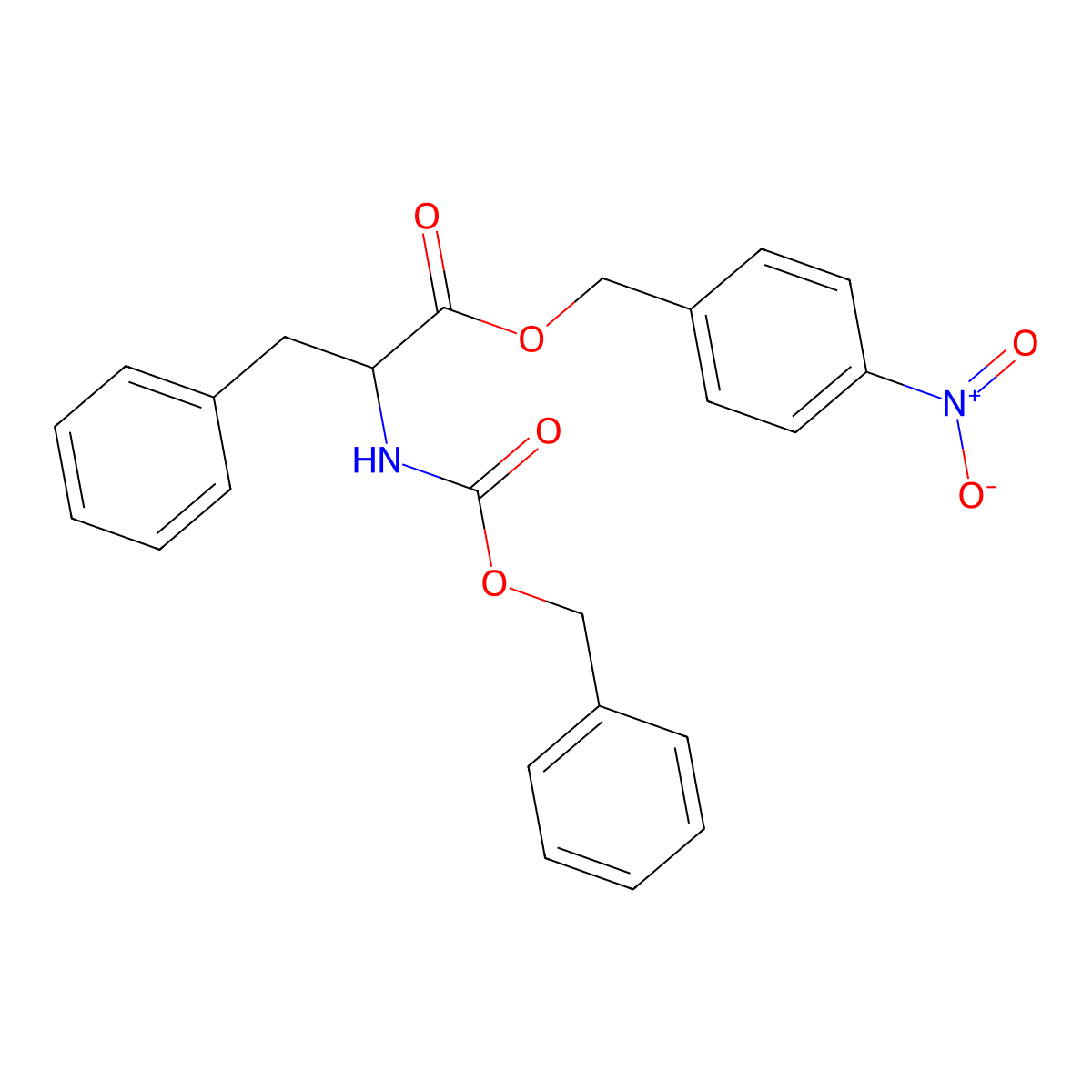 Z-L-phenylalanine 4-nitrobenzyl ester molecular structure, CAS 40299-23-8