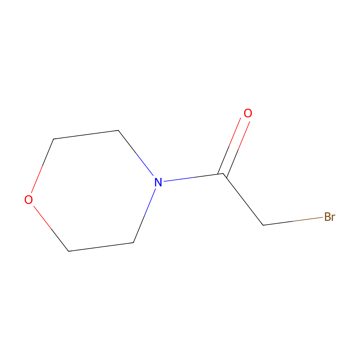 2-Bromo-1-(morpholin-4-yl)ethan-1-one molecular structure, CAS 40299-87-4